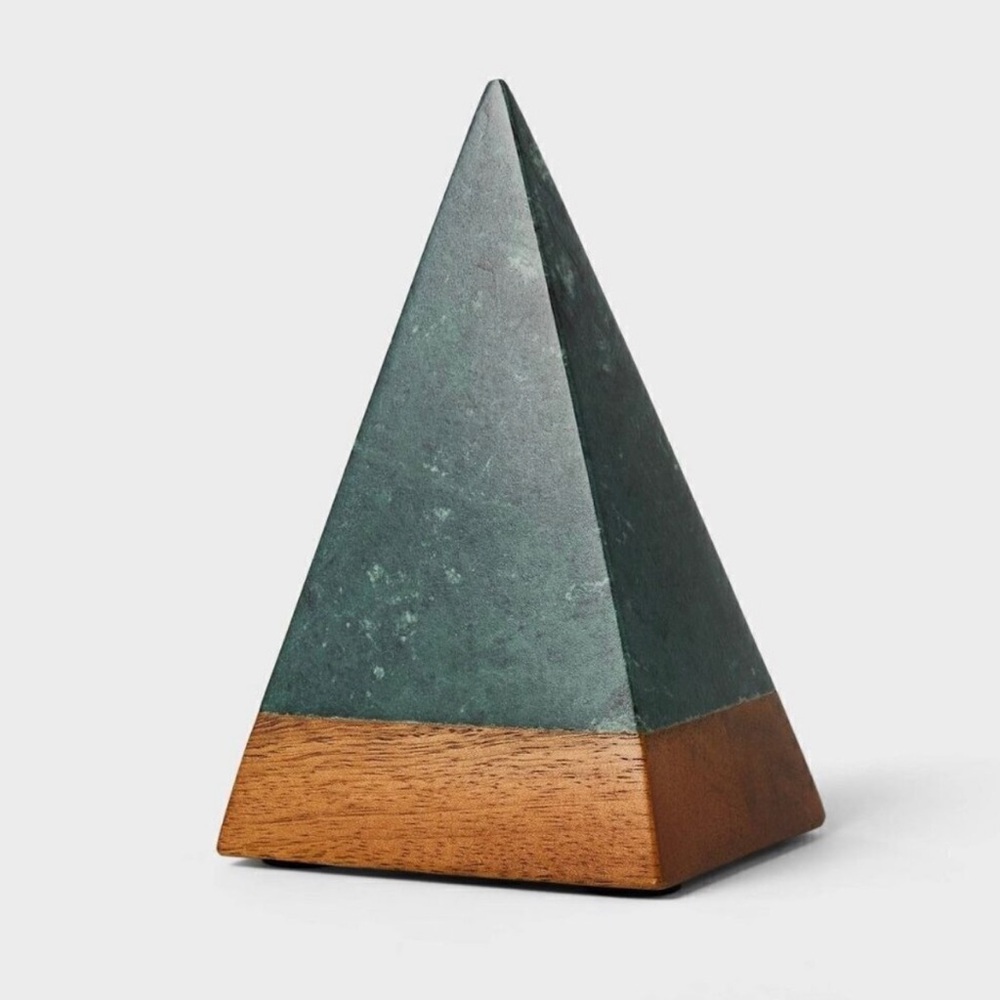 Studio McGee Marble and Wood Tree Ornament Medium - Threshold